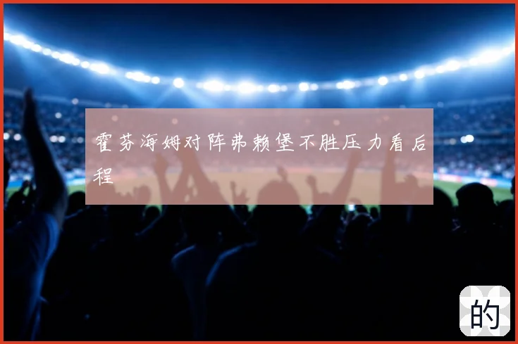 霍芬海姆对阵弗赖堡不胜压力看后程